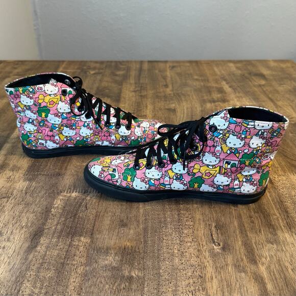 Vans Hello Kitty Sk-8 Hi Allover Bow Sanrio Ankle Sneaker BLK Men’s 5 Womens 6.5 - Picture 8 of 10